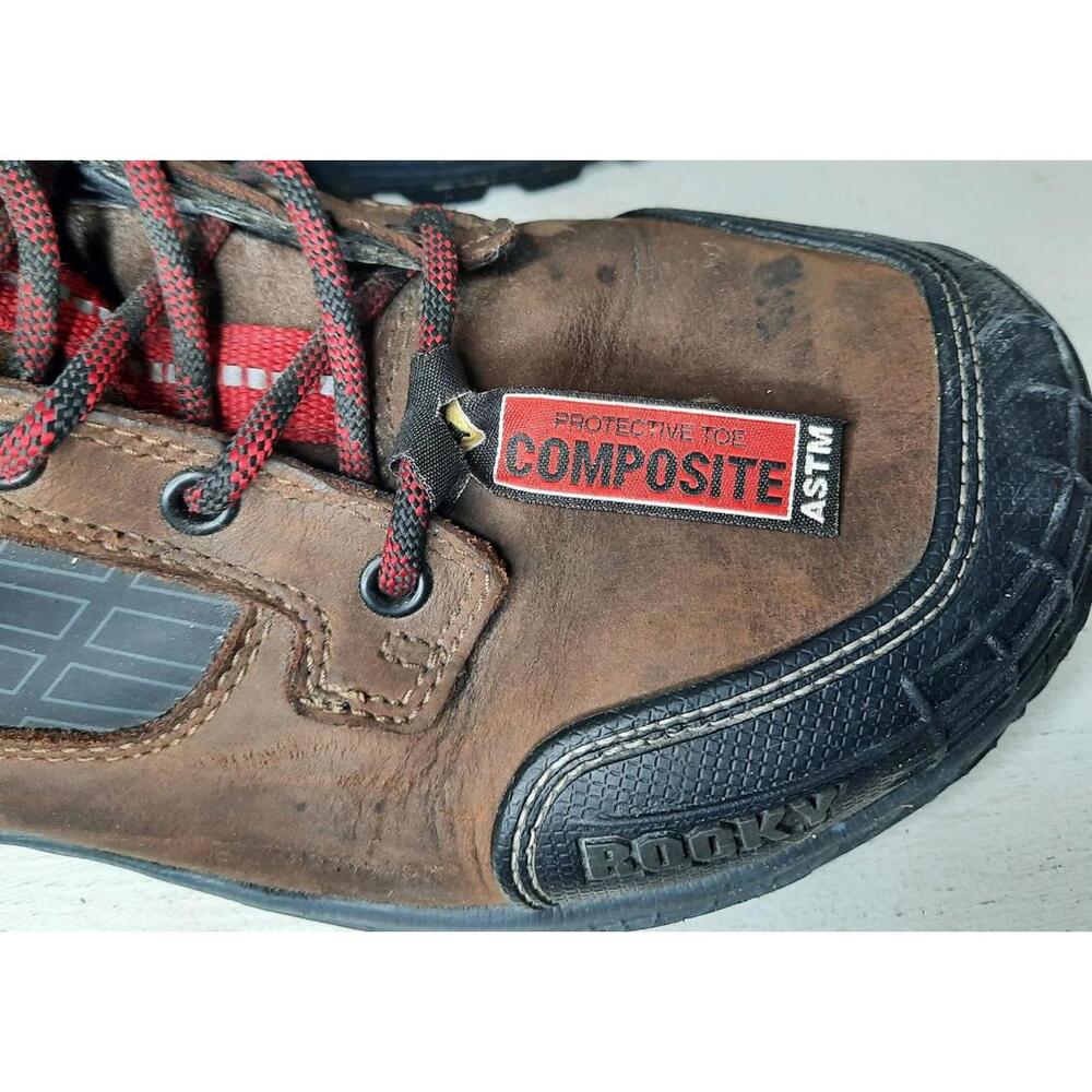 Rocky Men's 6" Hiker CT Boots Dark Brown Size 8 Wide - Picture 3 of 6